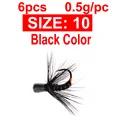 6PCS Size10 Black