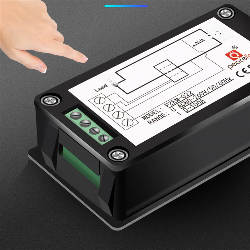 PowMr PZEM AC 6in1 220V100A Single Phase Digital Ampermeter Power Energy Voltmeter Ammeter Volt Watt Kwh Factor Meter Split CT