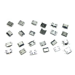 60pcs/lot 5 Pin SMT Socket Connector Micro USB Type B Female Placement 12 Models SMD DIP Socket Connector