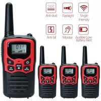 2/4PCS ABBREE Walkie Talkie Mini Portable Two Way Radio PMR 446/FRS Radio Long Range 8KM Communicator for hotel Restaurant