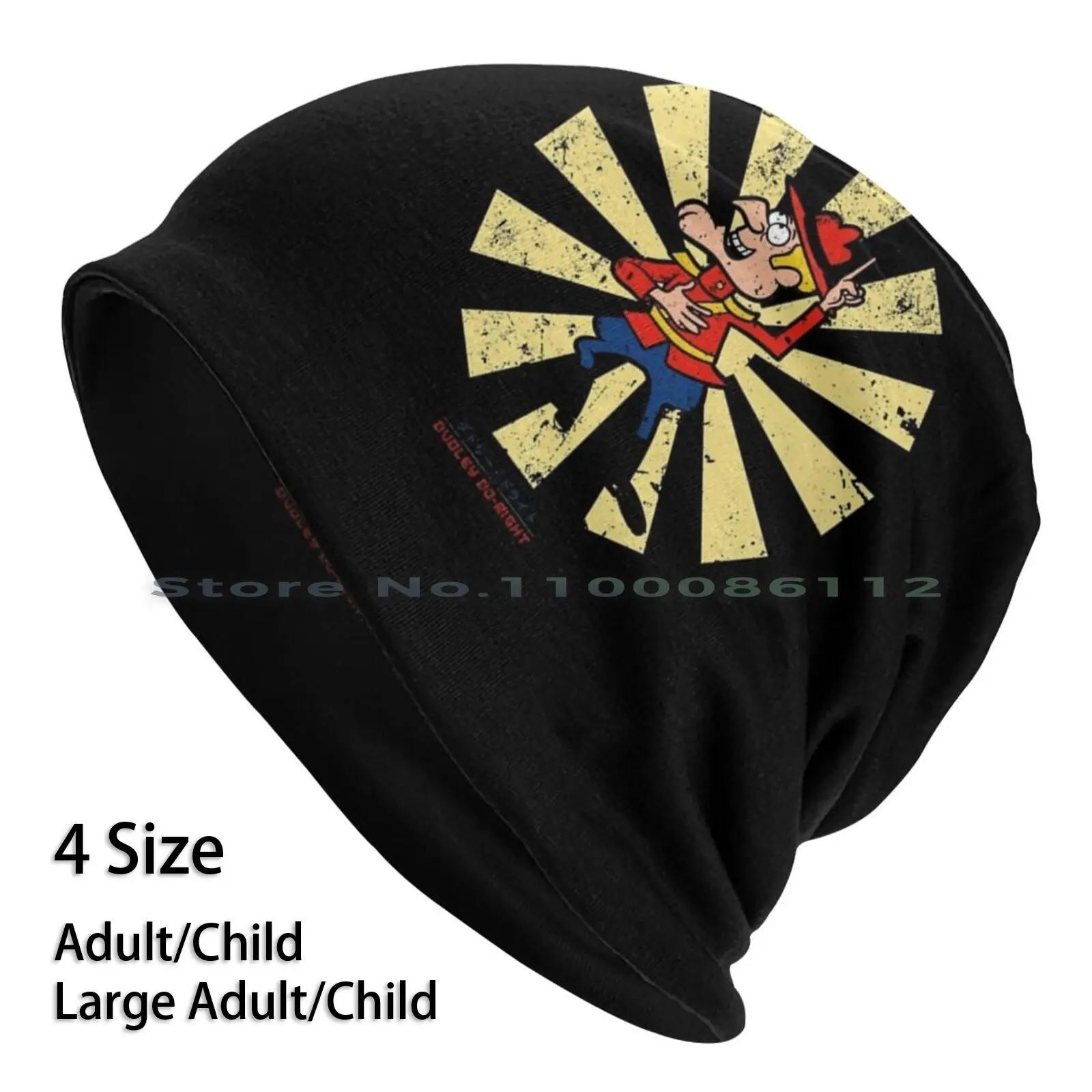 Dudley Do Right Retro Japanese Beanies Knit Hat Mountain Ranger Dudley Do Right Doright Show Cartoon Classic Snidely Whiplash