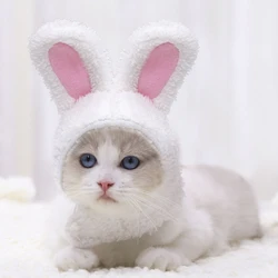 Funny Pet Dog Cap New Year Party Christmas Cosplay Costume Warm Rabbit Hat