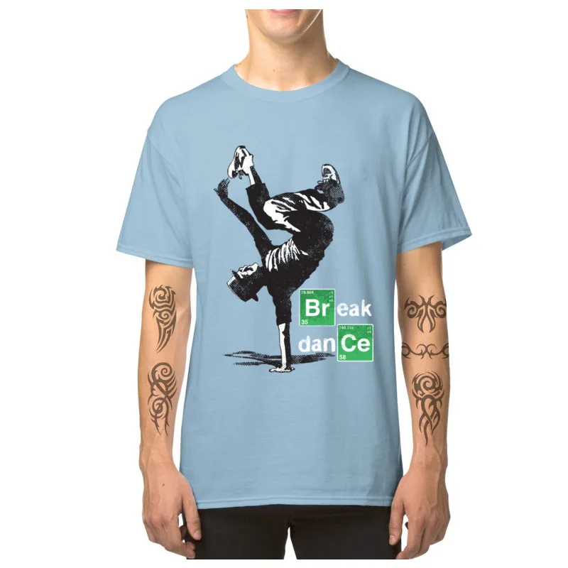 Break Dance Hip Hop T-shirt Men 100% Cotton Fashion Clothing Breaking Bad Heisenberg Dancing Streetwear O Neck Oversize T Shirts