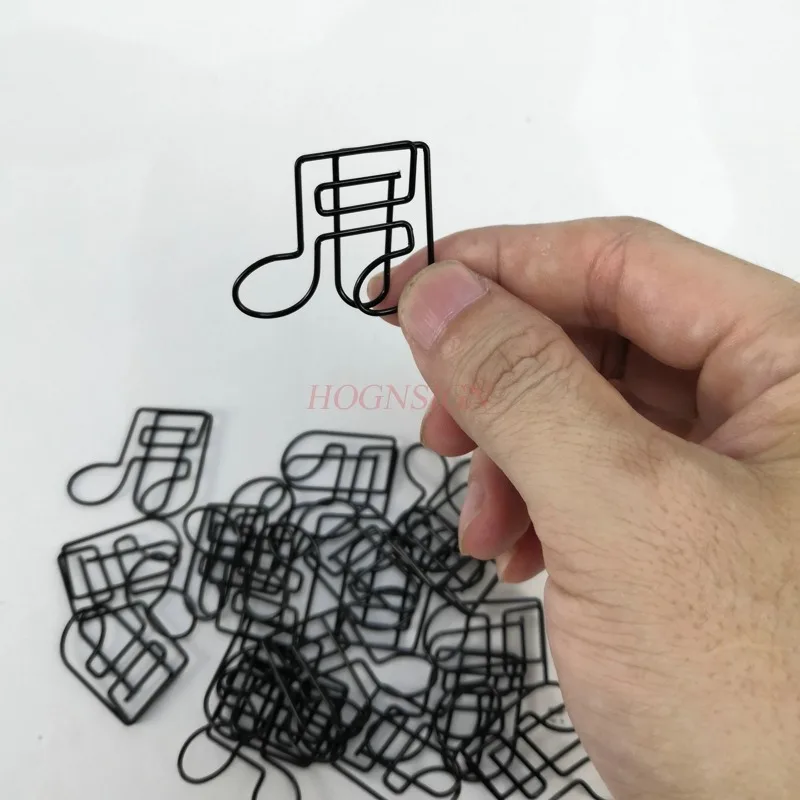 20pcs paper clips Black Note Music Paper Clip New Romantic Paper Clip Cartoon Paper Clip Shaped Paper Clip Musical Instrument