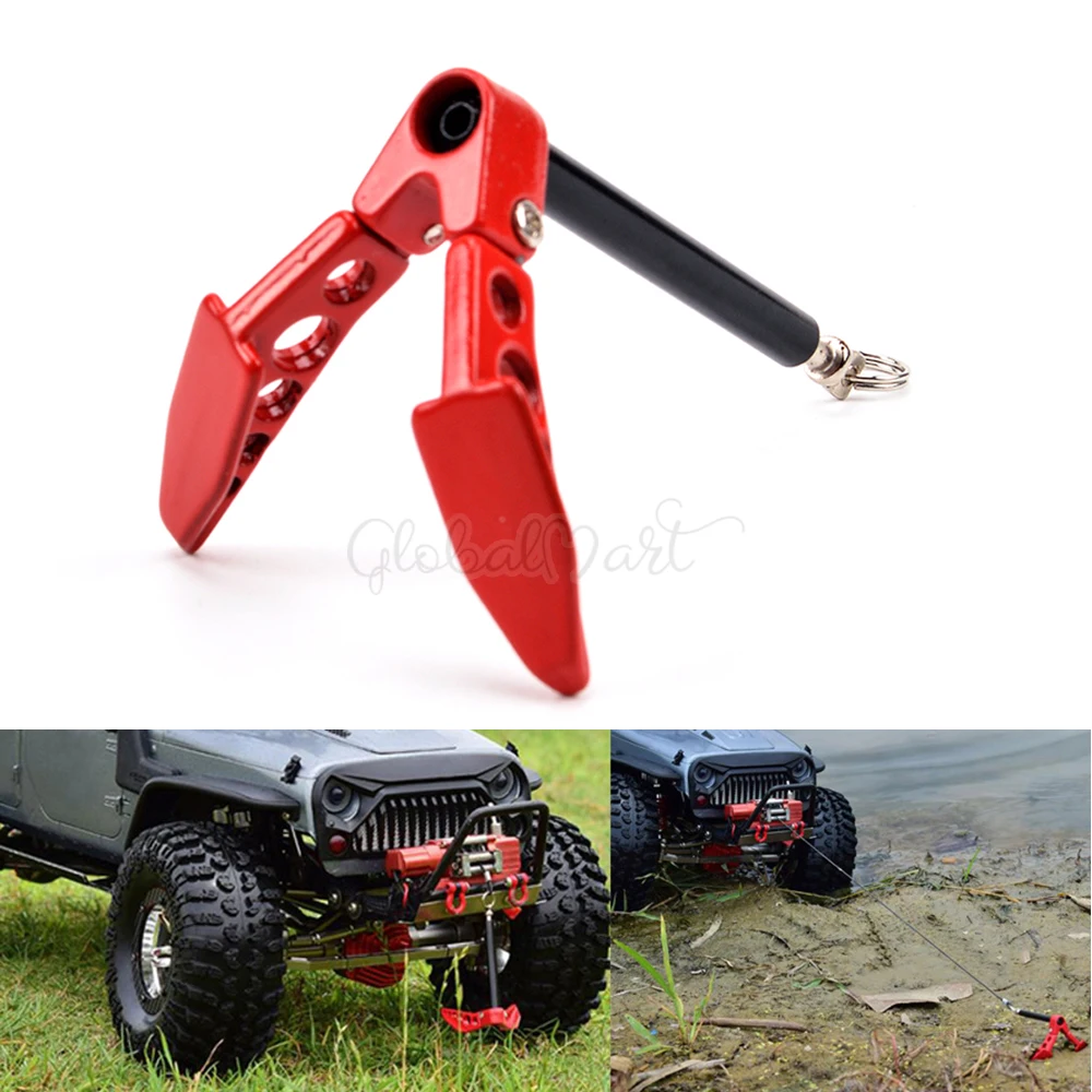 RC Foldable Winch Anchor Earth Anchor Decor Tool For 1/10 RC Crawler Car Axial SCX10 TRX TRX 4 RC4WD D90 D110 TF2 Tamiya CC01