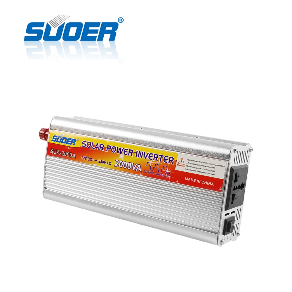 Suoer【 Modified Sine Wave Inverter 】solar power inverter 2000W 12V 220V Inverter(SUA-2000A)