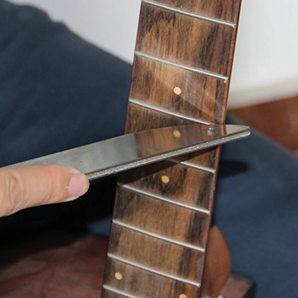 Stainless Steel Fret Tool&Sanding Sponge&Clean Brush Set for Guitar Maintenance Repair Luthier Tool