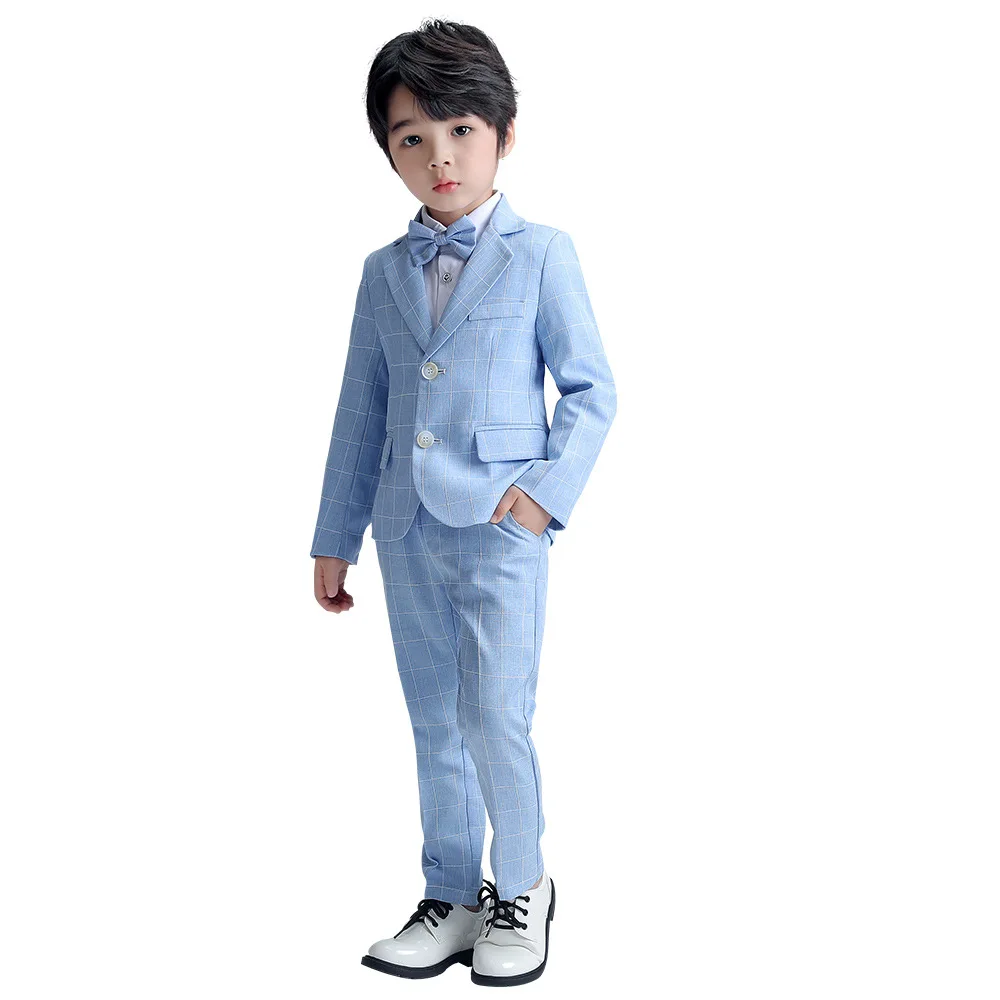 

Gentleman Children's Day Chorus Performance Dress Costume 2021 Boys Graduation Suit Kids Jacket+Pants+Bowtie 3Pcs Clothing Set