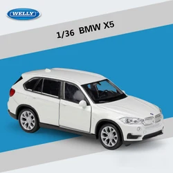 WELLY Diecast 1:36 Car High Simulator BMW X5 SUV Pull Back Car Model Car Metal Alloy Toy Car Vehicle For Kids Gift Collection