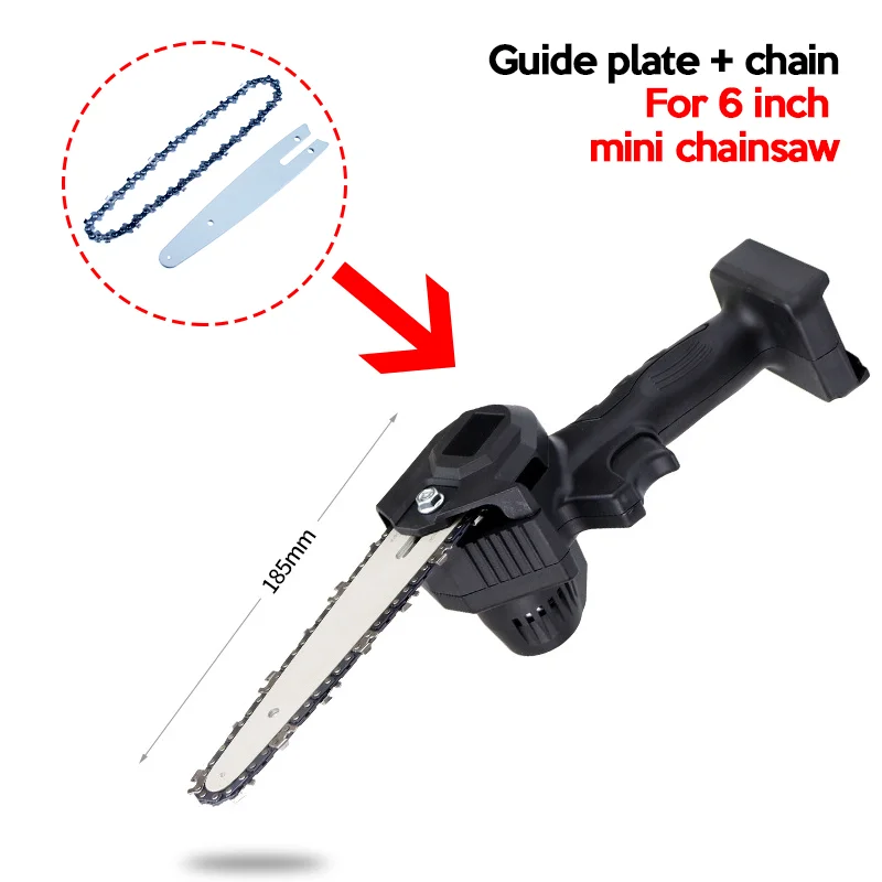 6 Inch Chain Saw Replacement Chains Plate Guide Bar Chainsaw Wood Cutter Home Garden Power Tool for Electric Chainsaw Accessory