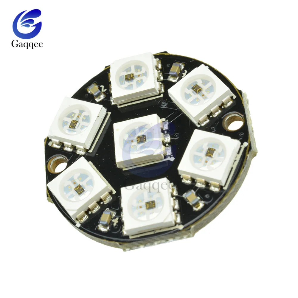 7-60 Bit Digital WS2812 RGB LED Ring Full Color Highlighting WS2812 5050 SMD Leds Strip Module Microcontroller DC 5V for Arduino