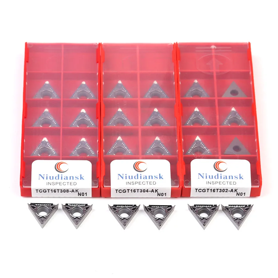 TCGT16T304-AK H01 TCGT16T308-AK H01 inserti di tornitura per inserti di taglio in carburo di alluminio utensile per la lavorazione del tornio CNC