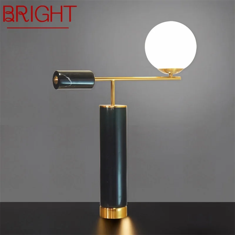 

BRIGHT Modern Bedroom Table Light Creative Design G4 Marble Desk Lamp Home LED Decorative For Foyer Living Room Bedroom Hotel