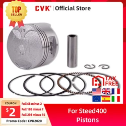 CVK Engine Parts Pistons Rings Set 64MM STD Standard +25 +50 +75 Cylinder Bore Size For Honda Steed400 BROS400 Shadow400