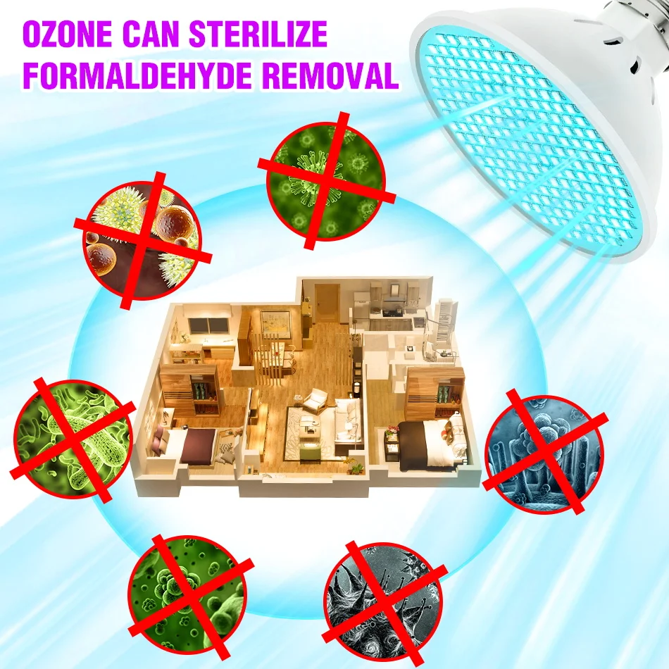 E27 luz uv germicida led 254nm lâmpada ultravioleta led 25w 35 50 desinfectar lâmpada spotlight bacteriana 220v 110v esterilizador luz