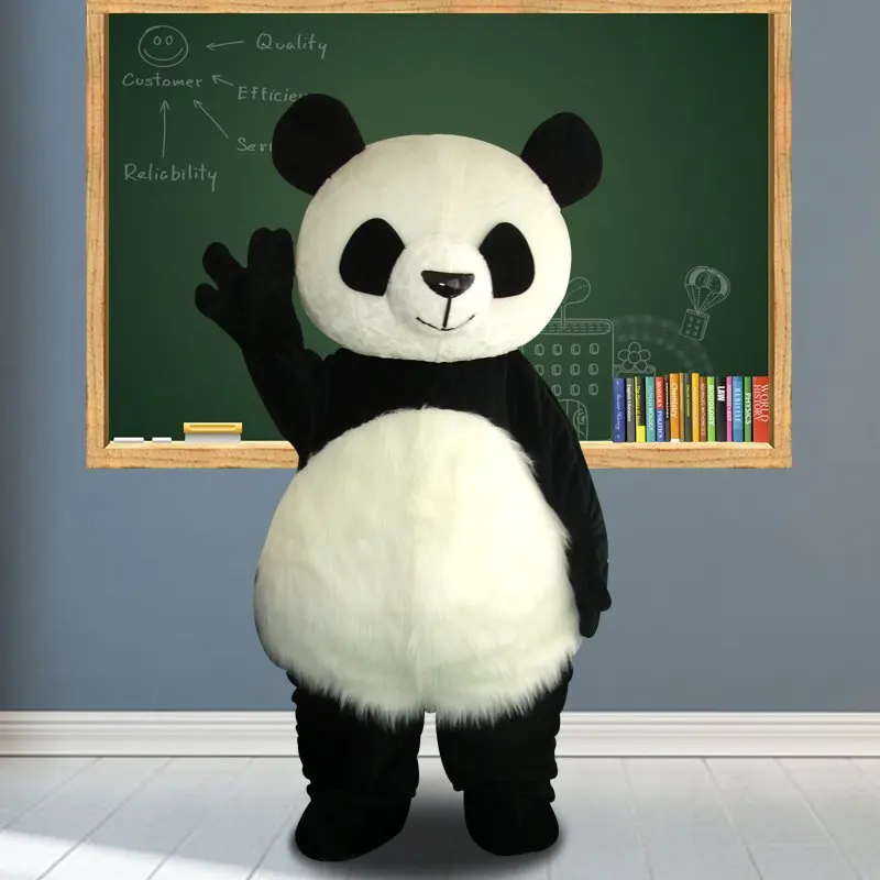 TML-Disfraz de Mascota de oso Panda cortado, disfraz de personaje de dibujos animados, disfraz de publicidad para fiesta, disfraz de animal para carnaval