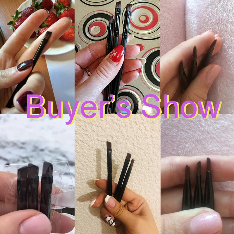 3 Pcs/Set Eyebrow Brush Eye Brushes Set Eyeshadow Mascara Blending Pencil Brush Makeup Brushes MakeUp Tools