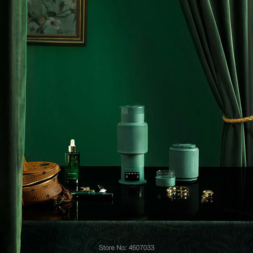 Zusammen klappbarer tragbarer elektrischer Wasserkocher 0,6 l Retro Home Travel Mini Handheld elektrische Wasser flasche elektrischer Wasserkocher