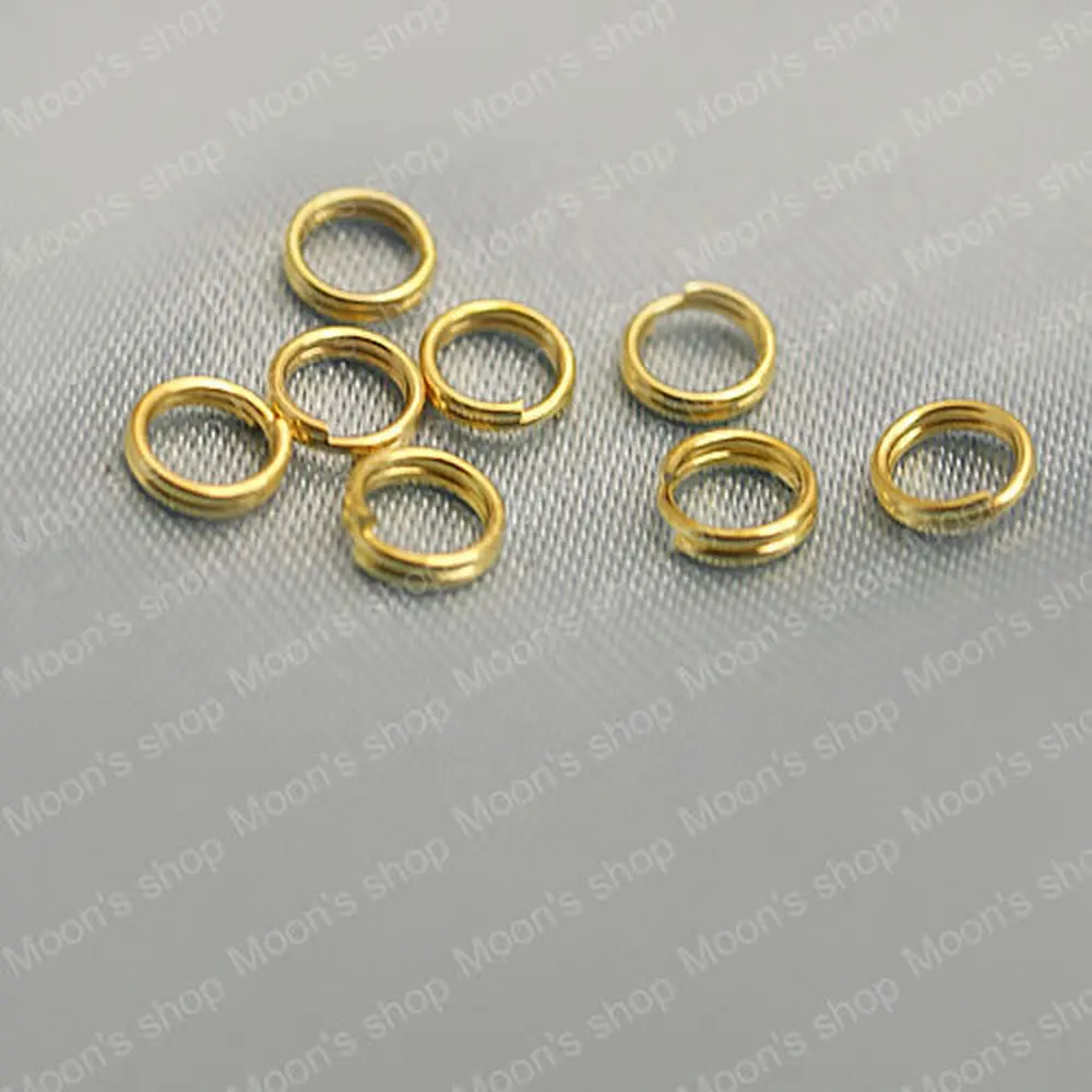 Wholesale Diameter 5 Mm Ketebalan 0.5 MM Warna Emas Besi Split Cincin Double Loop DIY Temuan 30G Sekitar 500 buah (JM3106)