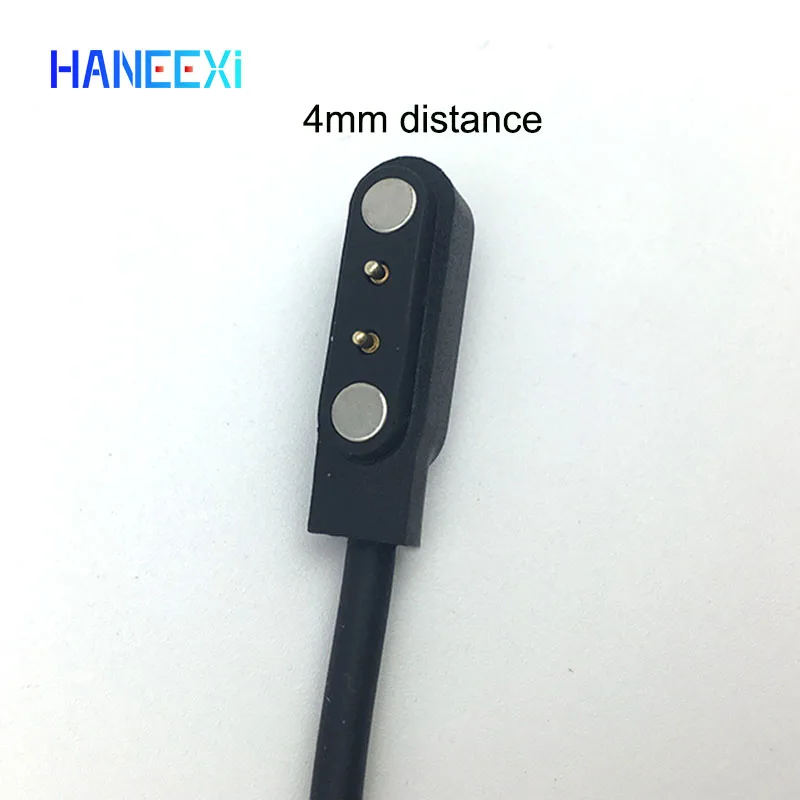 high quality Magnet Charger data Cable For T03 L15 L16 W26 Smart Watch Smartband 2Pin 4mm black 80cm Power Chargers