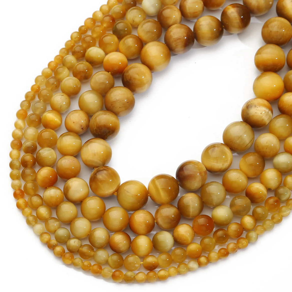 Certificate Natural Yellow Gold Amber Gemstone 4mm 6mm 8mm Marquise Round Beads Bracelets Healing Stone For Woman Man Gift