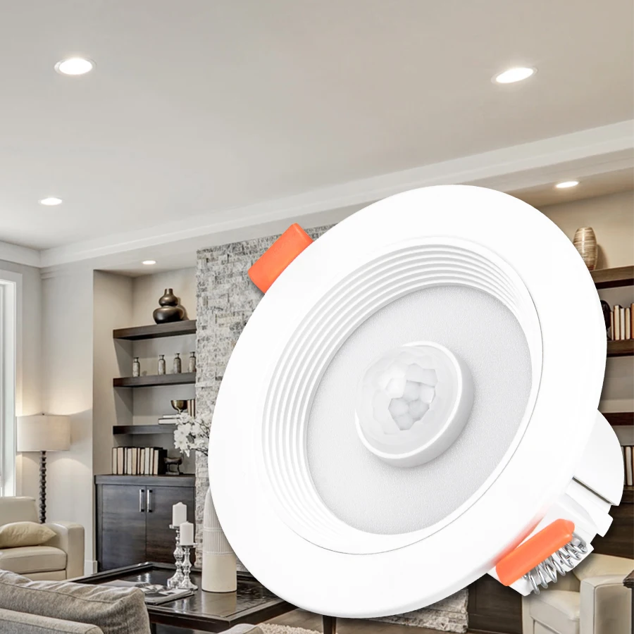 PIR Motion Sensor LED Downlights Recessed 5W 10W 15W 20W 85-265V LED Auto Lamp Smart LED Downlight Corridor Indoor Lighting