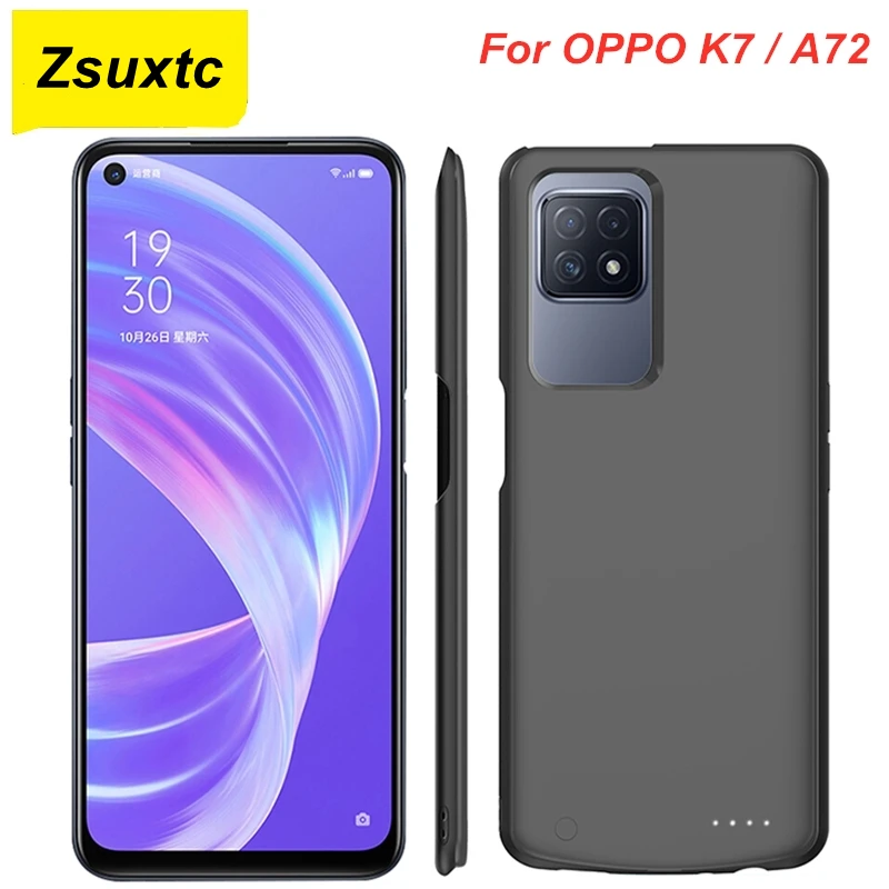 10000 Mah For OPPO K7 Battery Case A72 High Quality Charging Power Case Bank For Oppo A72 K7 Battery Charger Case Cover