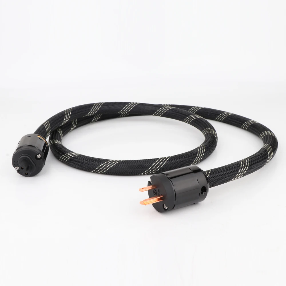 مرحبا نهاية OCC النحاس الاتحاد الأوروبي/الولايات المتحدة كابل الطاقة Hifi الصوت C7 الشكل 8 IEC أنثى التوصيل التيار المتناوب كابل سلك الطاقة الرئيسي