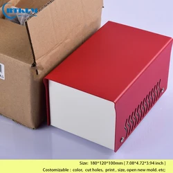 Iron electronic project box iron desktop enclosure junction box diy custom speaker box instrument case  180*120*100mm