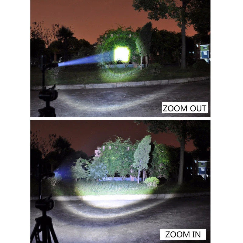 RED/GREEN/WHITE Color Light Zoomable Flashlight Tactical Outdoor Night Hunting Flashlight Toch Lantern with Battery&Charge