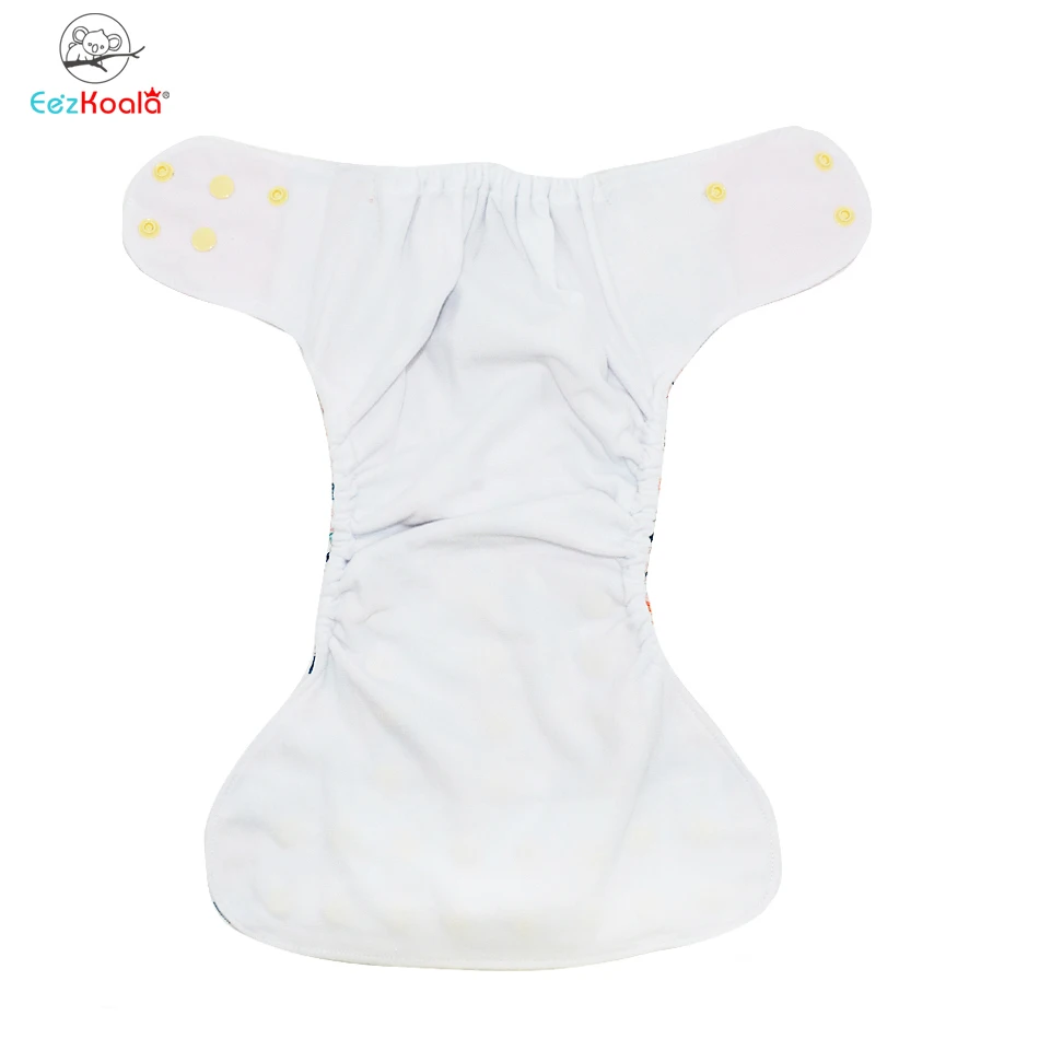 Eezkoala 2Pcs Wasbare Milieuvriendelijke Doek Luier Verstelbare Luierbroekje Herbruikbare Zak Luiers Doek Nappy Fit 3-18Kg baby