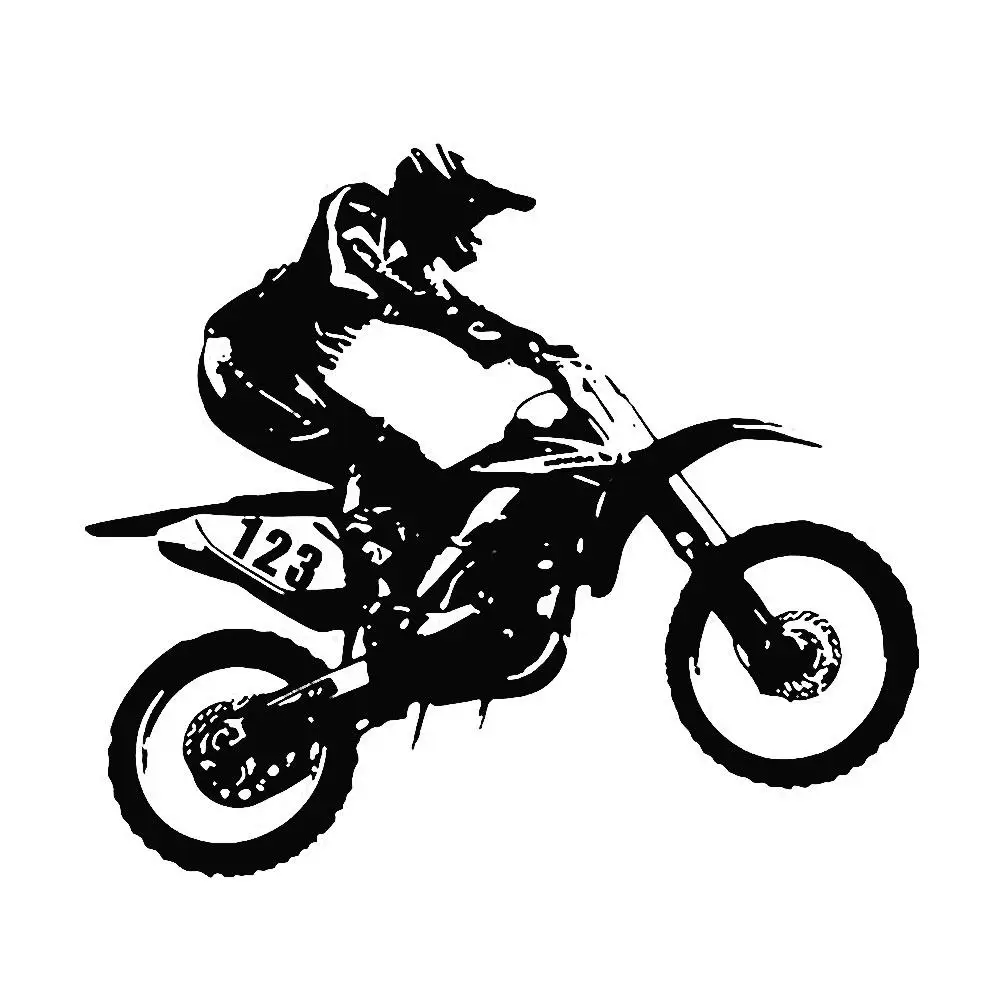 Motocross Stunts Motorcycle Reflective Car Truck Vehicle Decals Sticker Decor Motorcycle Accessories