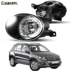 2 X Canbus Fog Light Assembly For Volkswagen VW Tiguan (5N_) 2012-2016 30W 6000LM Car LED Lens Fog Daytime Running Lamp 9006 12V