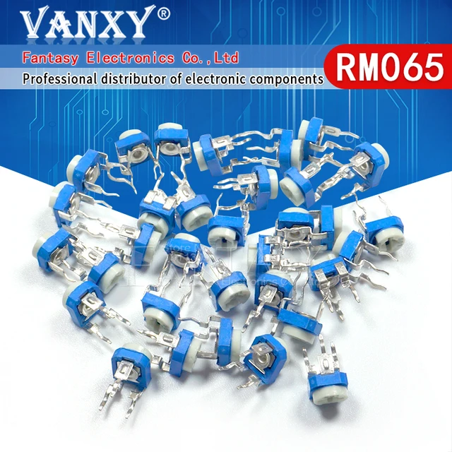 20szt RM065 RM-065 100 200 500 1K 2K 5K 10K 20K 50K 100K 200K 500K 1M ohm 100R 200R 500R Potencjometr rezystor zmienny