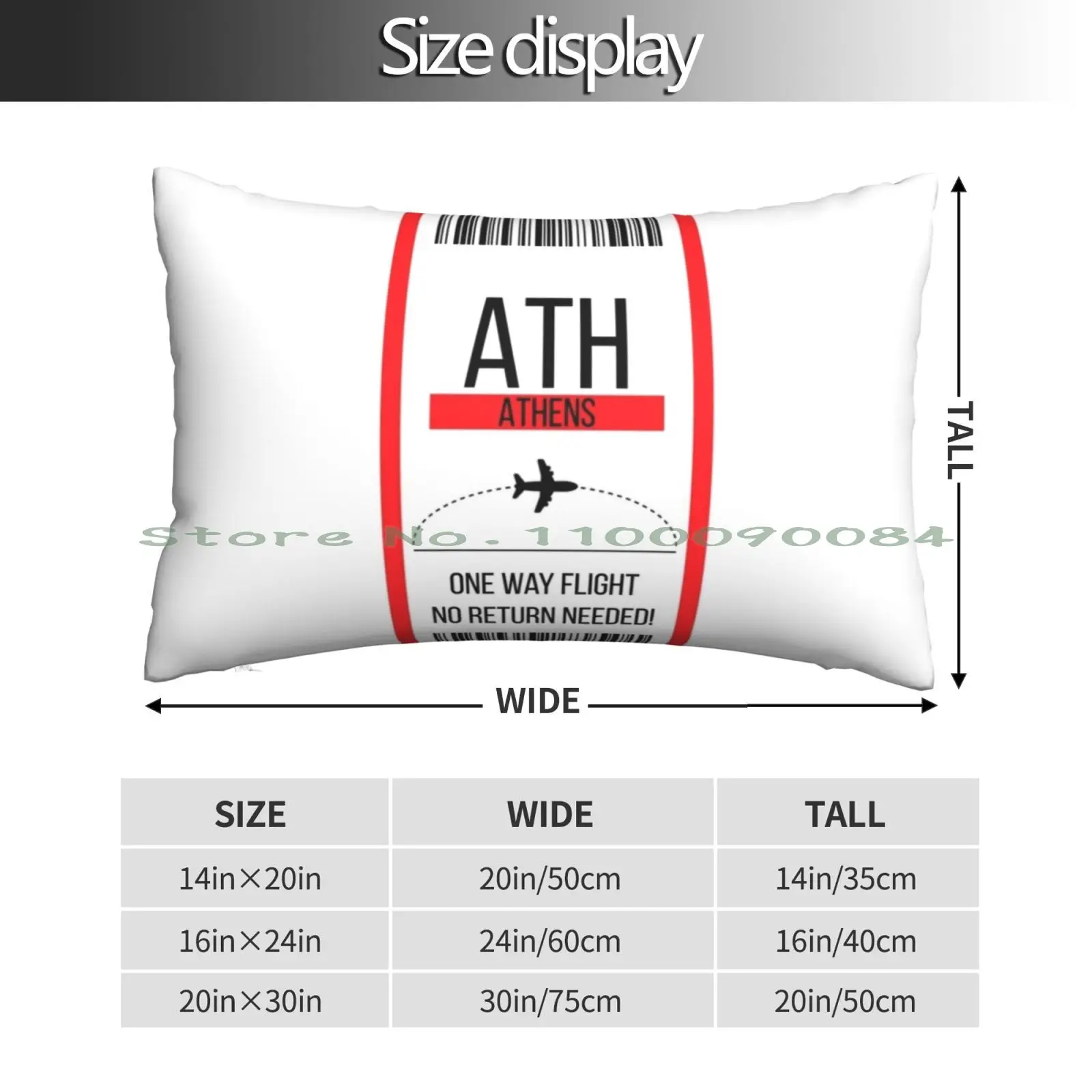 One Way Ticket To Athens! Pillow Case 20x30 50*75 Sofa Bedroom Crypto Walk Ethereum Litecoin Bitcoin Cash Logo Long Rectangle