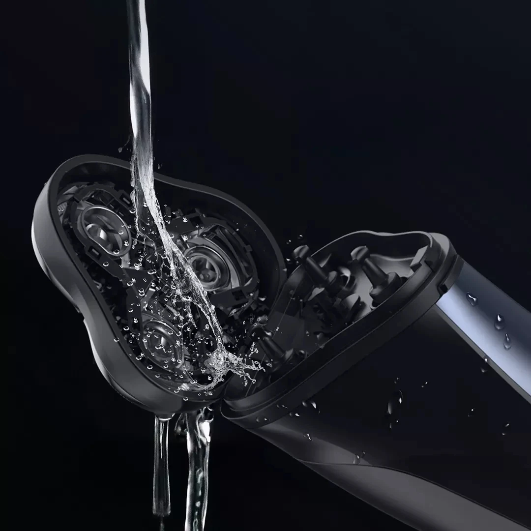 Youpin MSN ماكينة حلاقة كهربائية ثلاثية الأبعاد العائمة القاطع نوع-C شحن المنبثقة القاطع غطاء رأس المحمولة مقاوم للماء الحلاقة