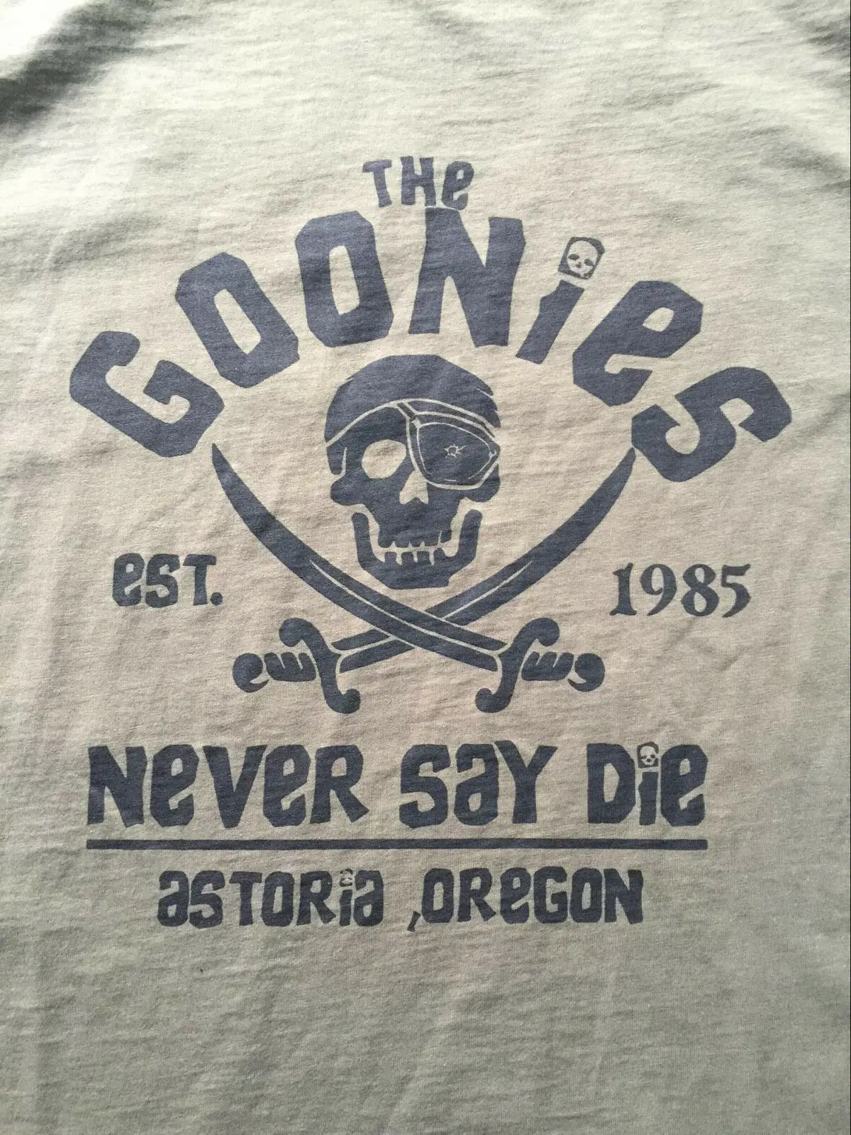 The Goonies Never Say Die Astoria Oregon Pirate Flag T Shirt Men Size S-3XL