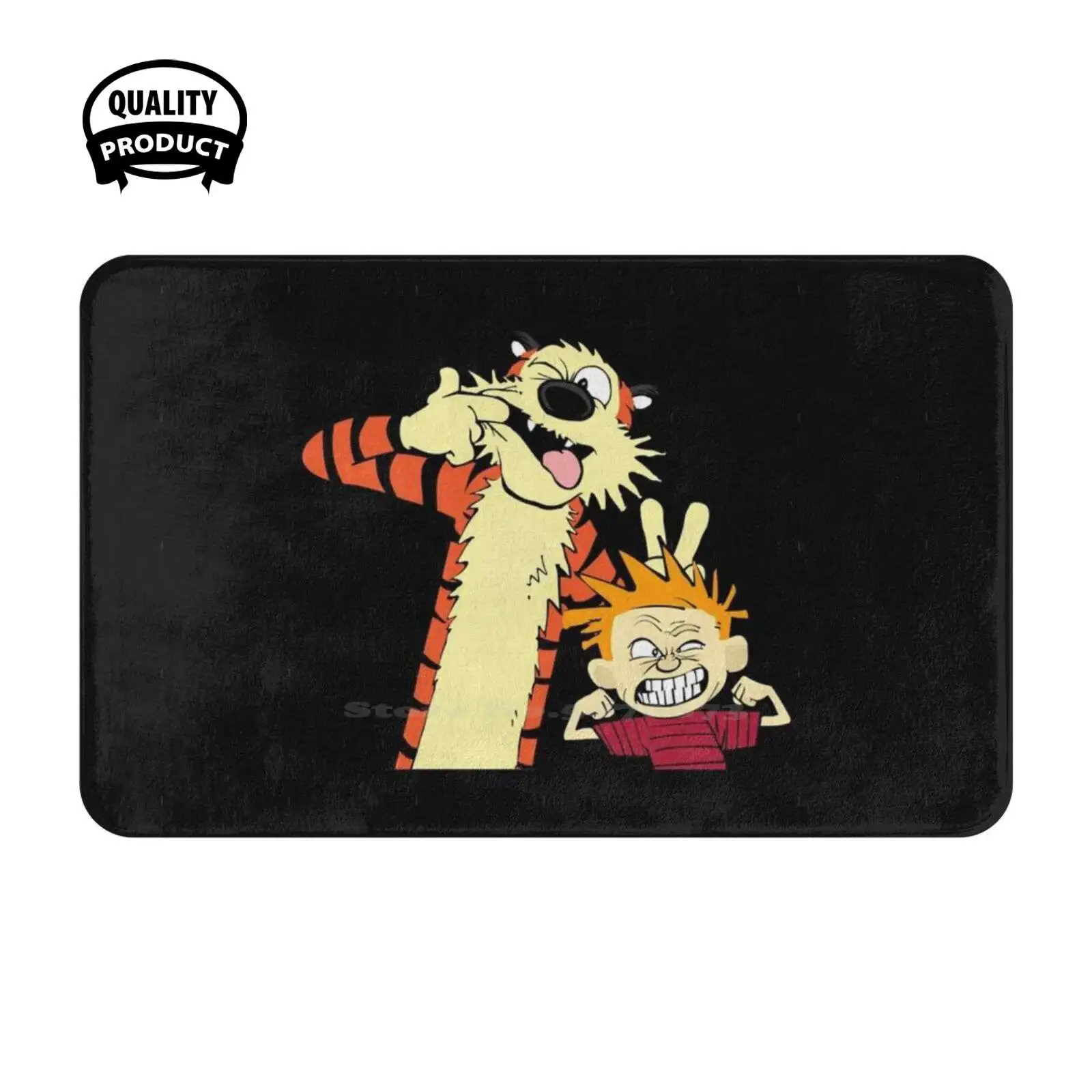 , Calvin , Hobbes , Bill Watterson , Adventure Soft Cushion Home Carpet Door Mat Car Rug Cartoon Bill Watterson Adventure