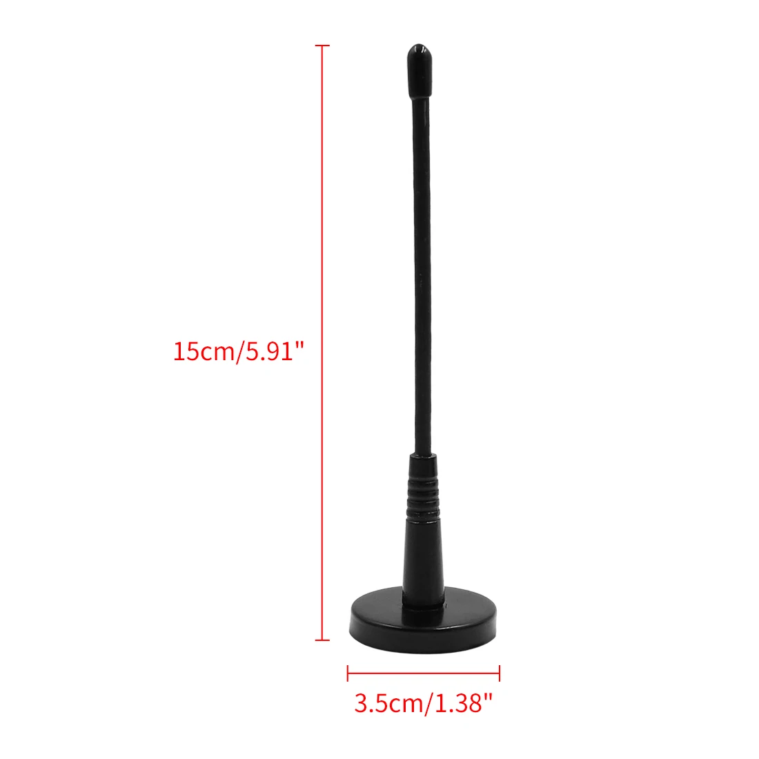 X Autohaux Decorative Antenna Aerial Roof Magnetic Base Truck Vehicle Black Universal For Auto Car Vehicle