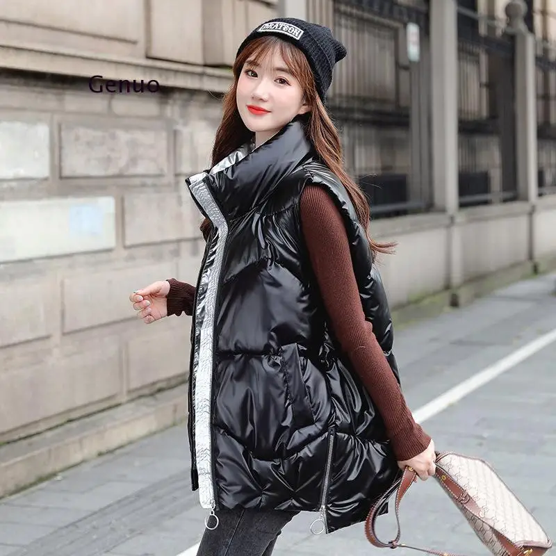 Fashion Winter Coat Women Hooded Warm Vest  Candy Color Cotton Jacket Female Women Wadded Feminina