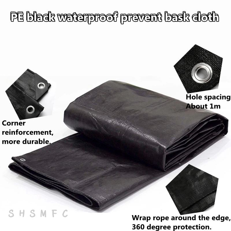 Thickness: 0.4mm PE Black Rainproof Cloth Balcony Garden Tarpaulin Greenhouse Succulent Plant Waterproof Cloth Sunscreen Cloth