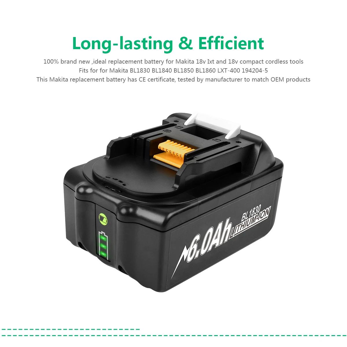 Battool BL1860 Wiederaufladbare 18V 6000mAh Li-Ion Akku für Makita 18v Batterie BL1840 BL1850 BL1830 BL1860B LXT 400