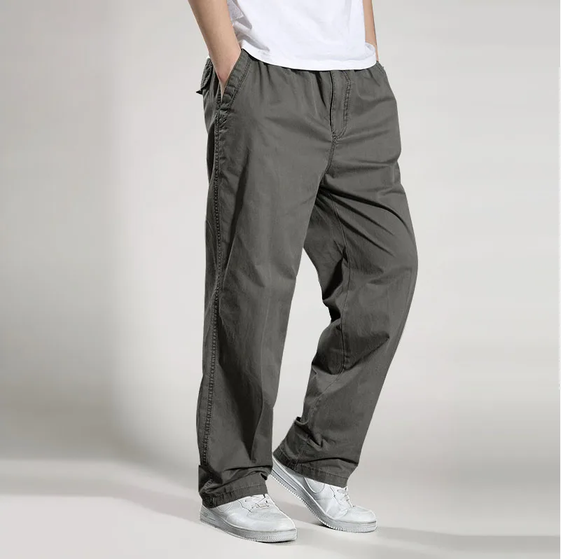 Pantalon Cargo Décontracté pour Homme, en Coton, Ample, Salopette Droite, Zones Me, Grande Taille 6XL, Collection Été Automne 2024