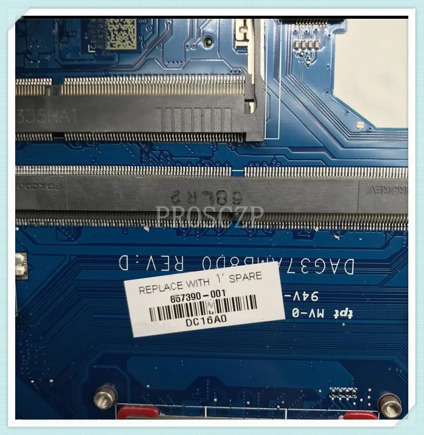 857390-501 857390-601 857390-001 для Dell 17T-AB DAG37AMB8D0 материнская плата для ноутбука с процессором SR2FP I5-6300HQ 100% хорошо работает