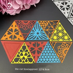 Alinacutle Metal Cutting Die Cut Triangle Frame Set Scrapbooking Paper Craft Album Handmade Card Template