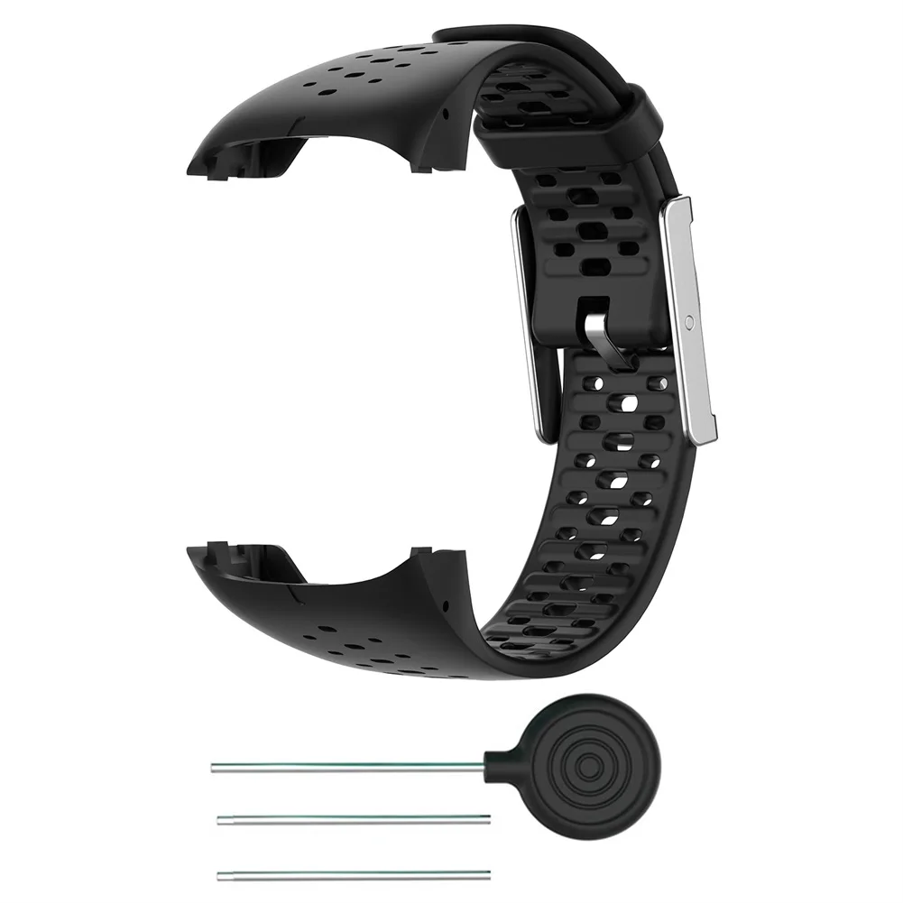 New Silicone Watch Band Breathable Replacement Wrist Band Strap with Tools for Polar M400 M430 GPS Running Smart Sports Watch