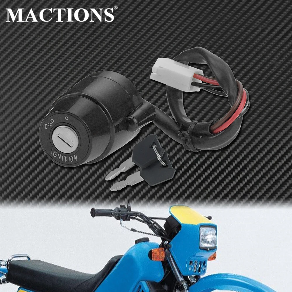 12V Motorcycle Ignition Switch Lock key Black Aluminum Set For Yamaha DT100 DT125 DT175 DT250 XT250 DT 100 125 175 250 XT 250 