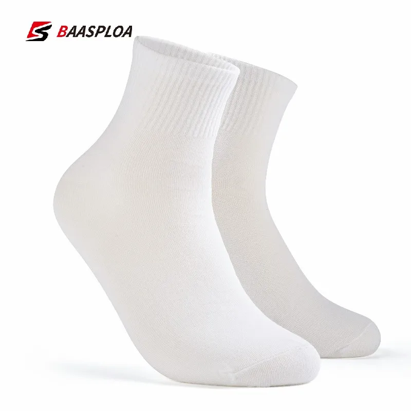 Baasploa Men's Running Lycra Socks Anti-slip Breathable Solid Knitting Cotton Socks Outdoor Fitness Basketball Sports Socks 2023