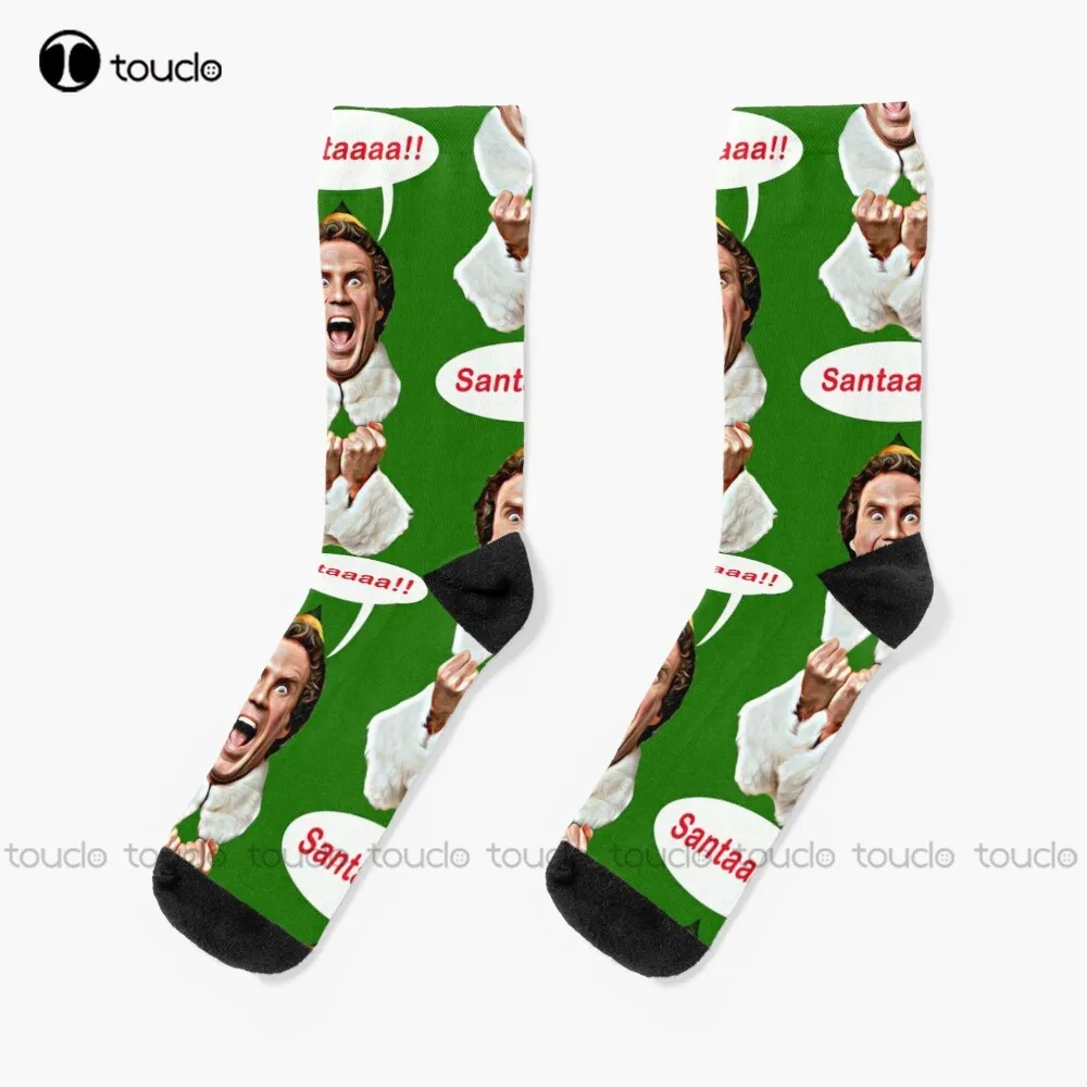 

Santaaa!! Will Ferrell Comedy Socks Socks For Girls Personalized Custom Unisex Adult Teen Youth Socks Halloween Christmas Gift