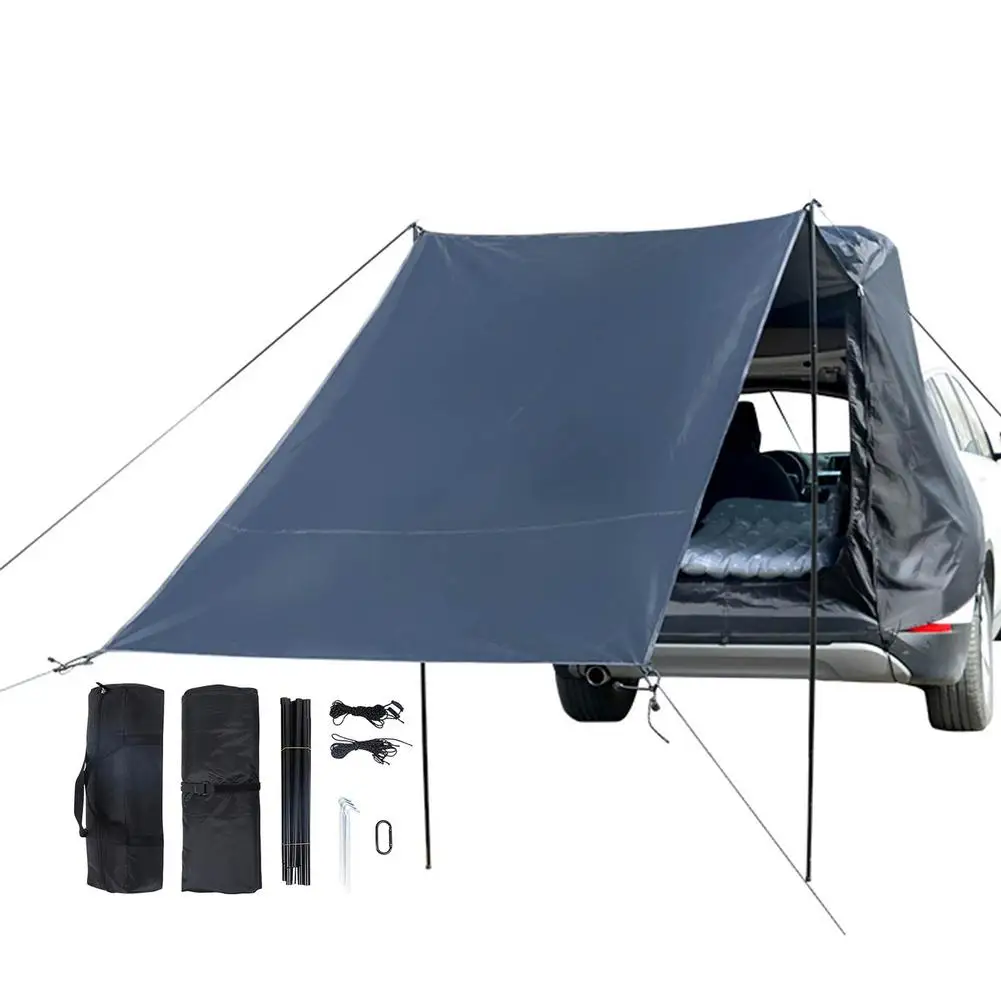 SUV MPV Car Tail Tent Waterproof Auto Tailgate Shade Awning Tent Beach Sunshade Auto Traveling Tent For Self-driving Travel